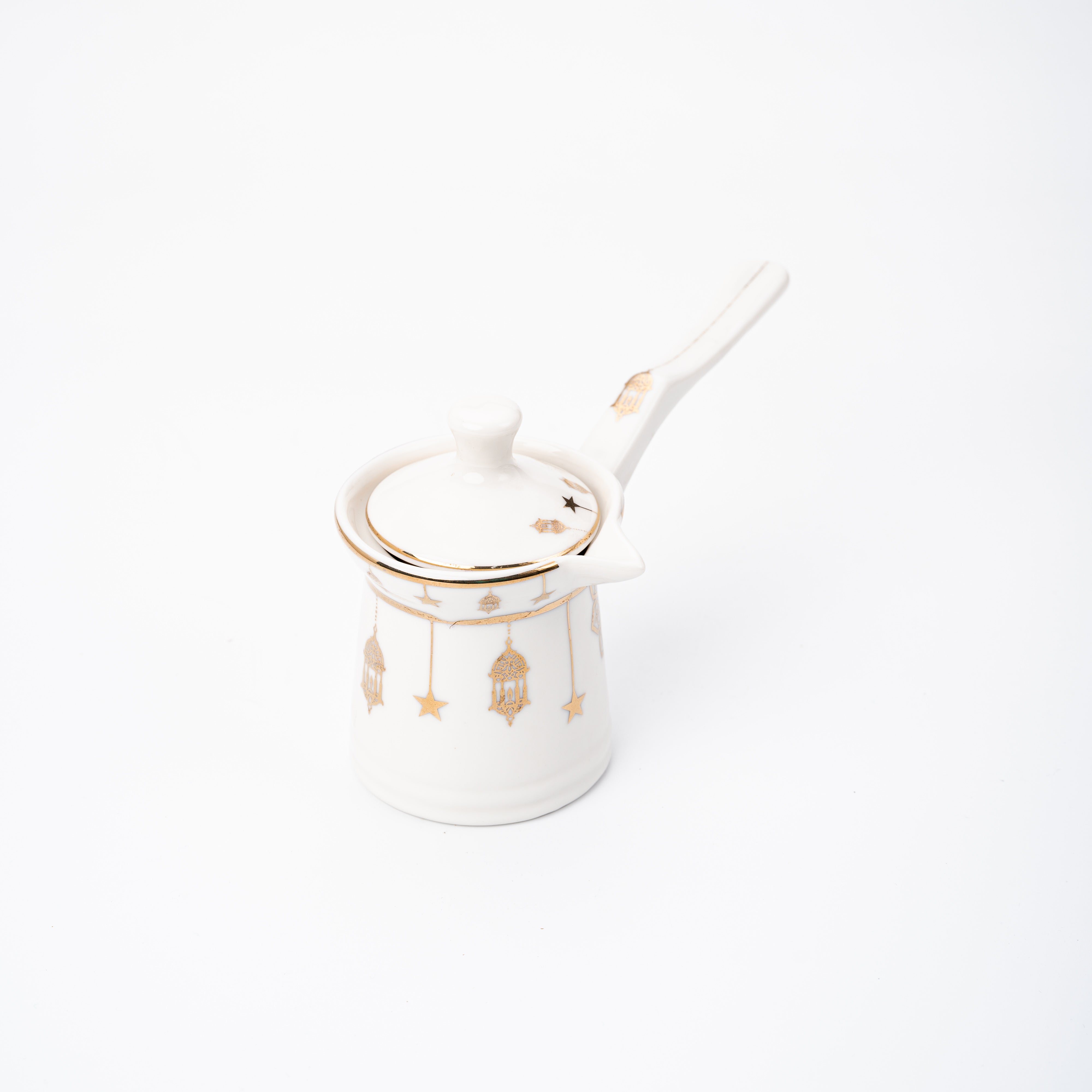 Rosa / Porcelain ( Golden Decorations Small coffee Pot + Lid )