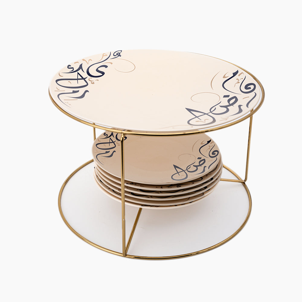 Sweet plate set + stand