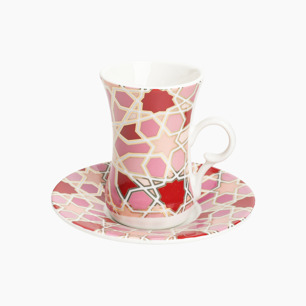 TURATH RED طقم استكانه+طبق