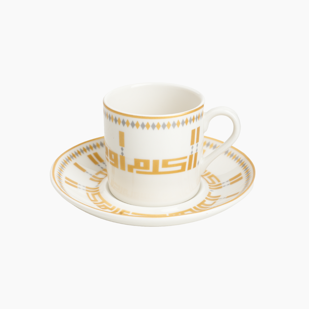 KARAM طقم فنجان قهوه دورا+طبق
