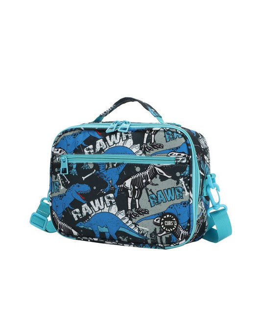 Black and Blue Roar cross body lunch bag