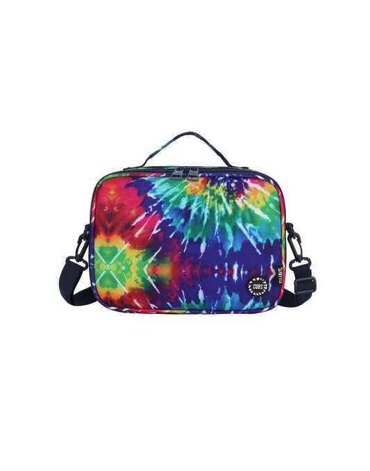 Royal Blue Tie Dye Classic Lunch Bag With Shoulder Strap