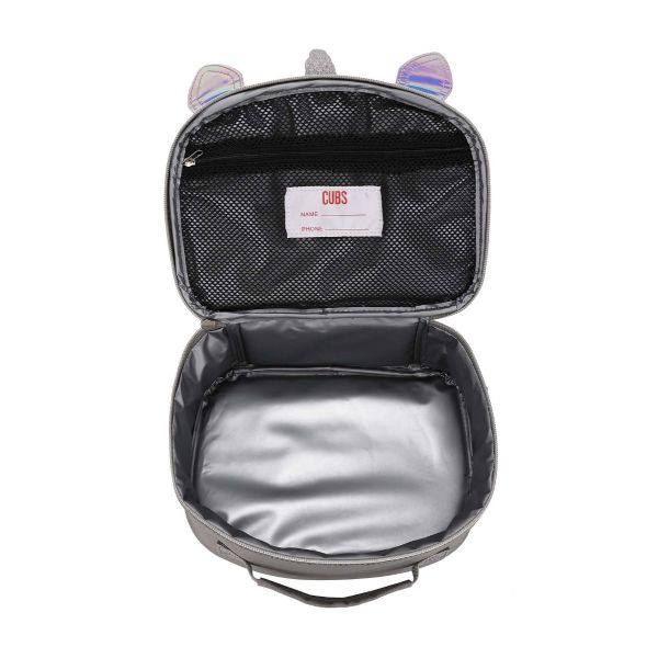 unicorn lashes glitter pocket purple/pink Sequin Lunch bag