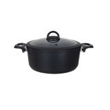 Biogranite Pot With Glass Lid Dark Stone Cookin 18 cm