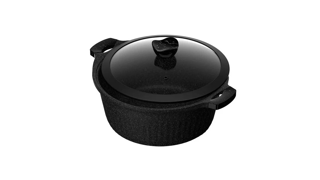 Abboud 18 cm Granite Die-Cast Cooking Pot - Durable & High-Quality