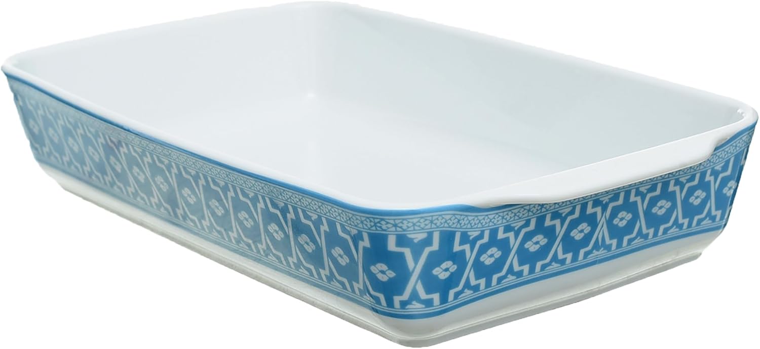 Rosa Marrakesh Rectangular Baking Casserole, Medium, White