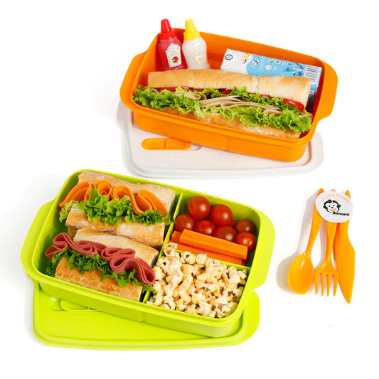 Lunch box set 1 liter 2 pieces
