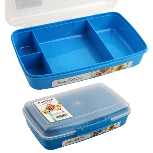 Bento Lunch Box 1.760 Liters 4-Compartment Plastima