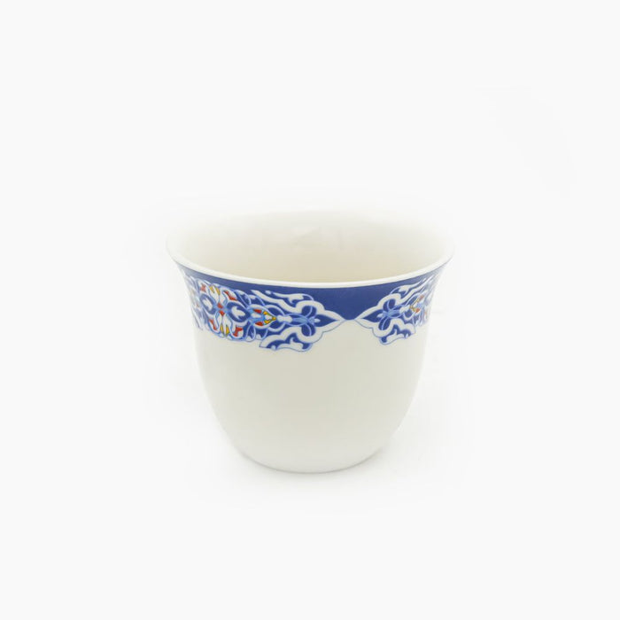 Rosa / Porcelain ( Khayameya Blue Arabic Coffee Set 6 pcs 60 ml )