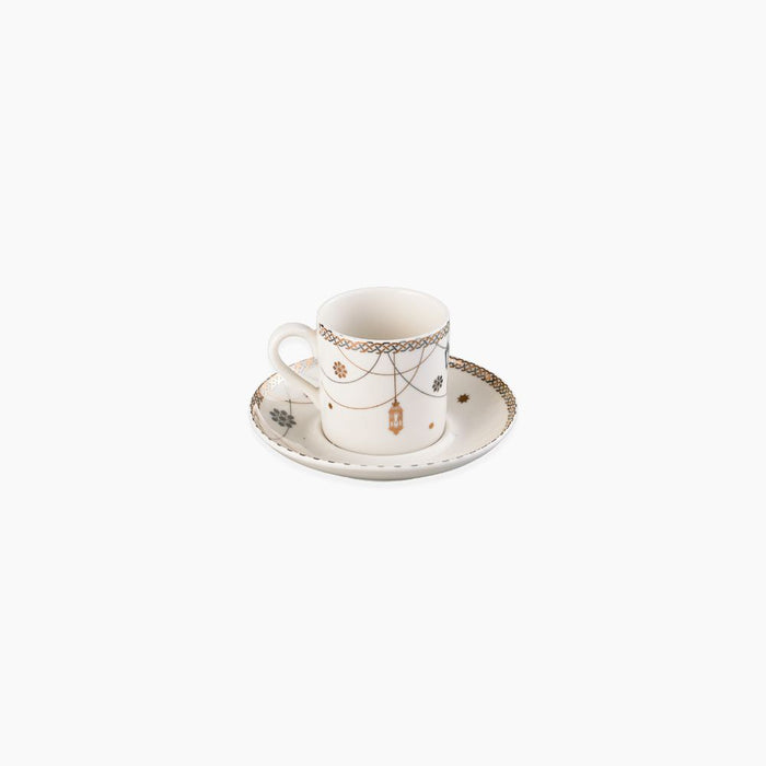 Rosa / Porcelain ( Farha Dora Coffee Set 6 pcs 60 ml )