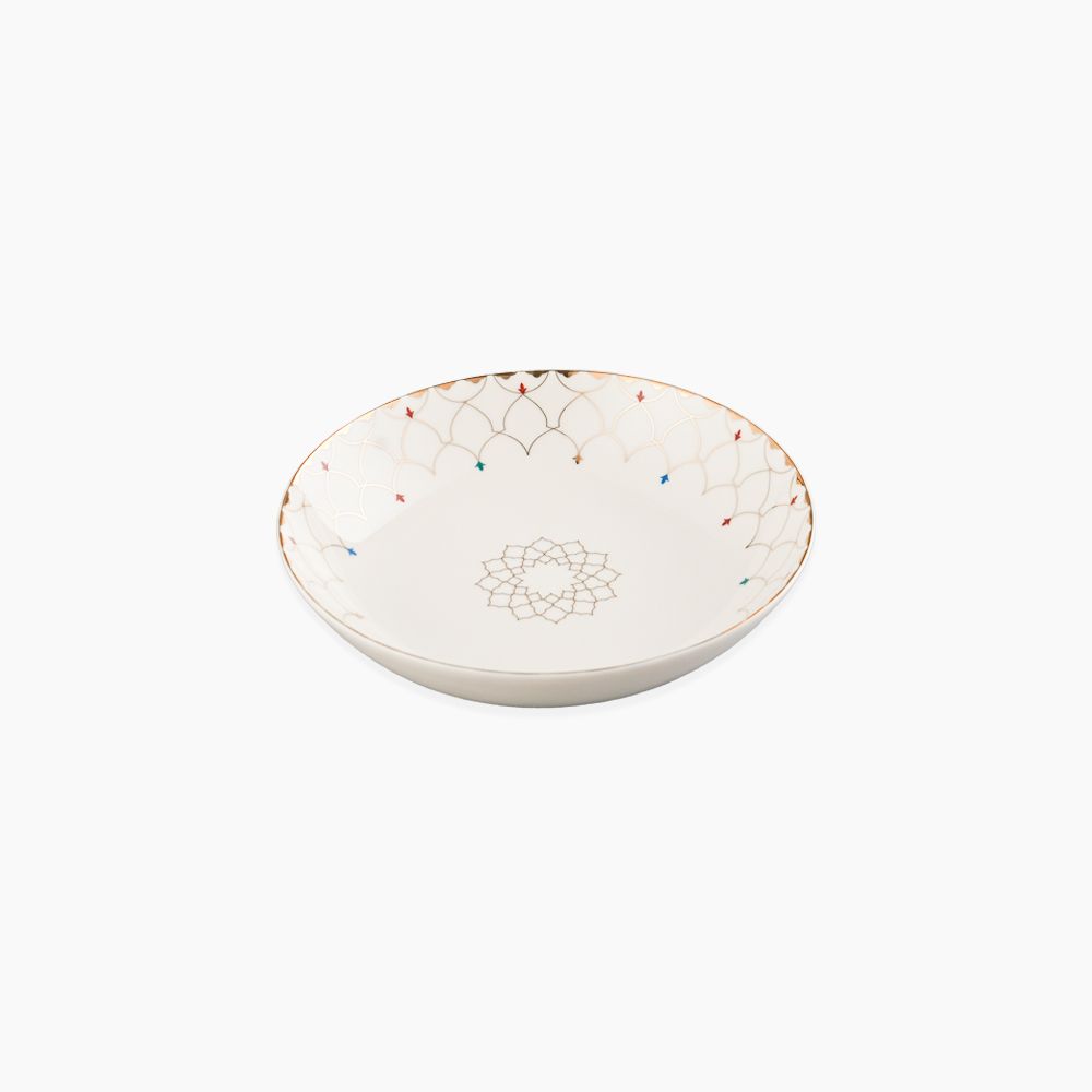 Rosa / Porcelain ( Zina Soup Plate 21 cm ) - Hussein Youssef