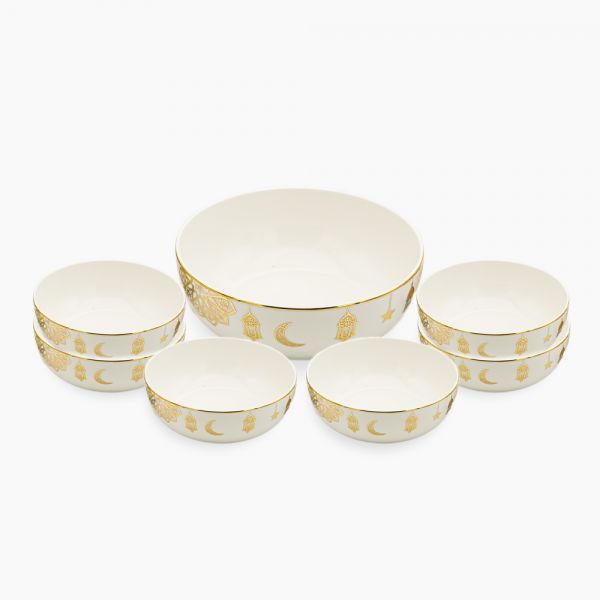 Rosa / Porcelain ( Golden Decorations Coup Khoshaf Set 7 PCS )