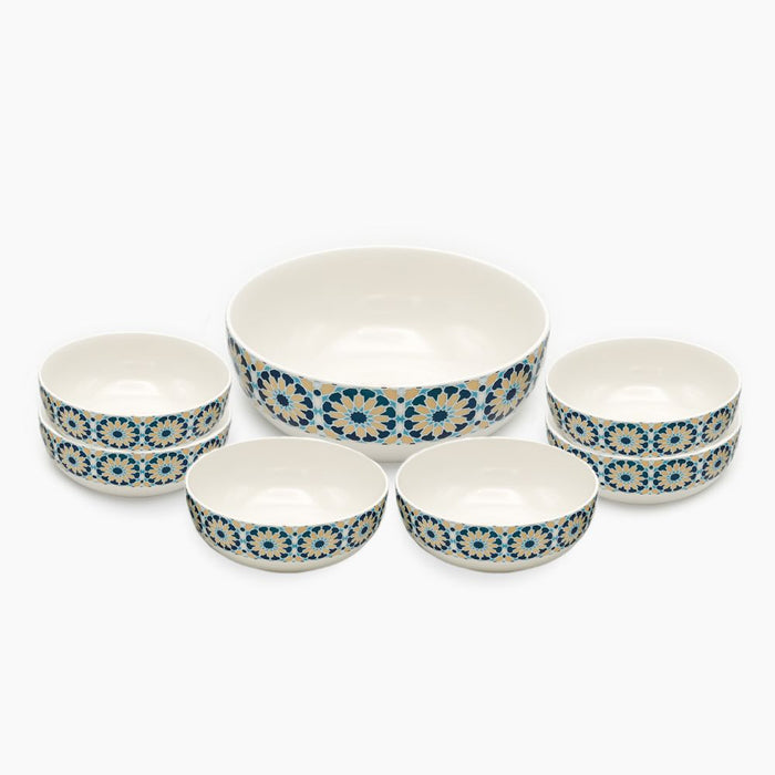 Rosa / Porcelain ( Arabic Star Coup Khoshaf Set 7 PCS )