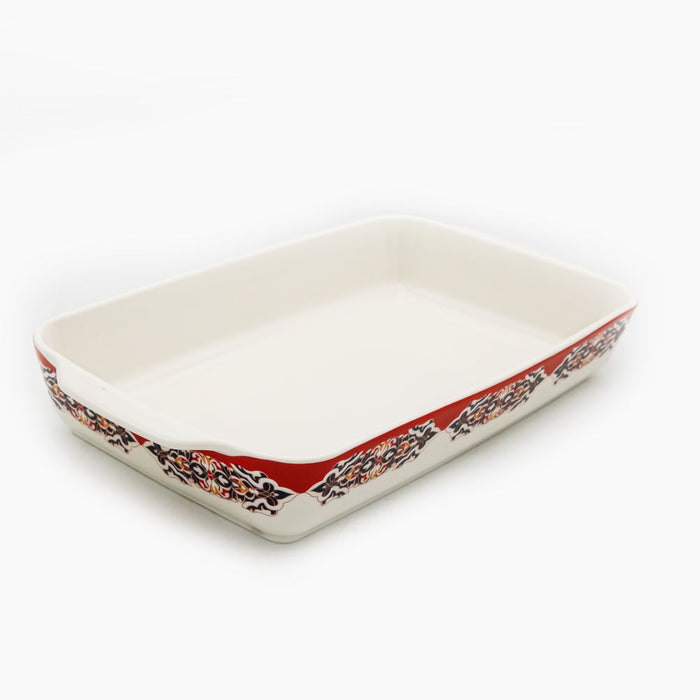 Rosa / Porcelain ( Khayameya Red Large Rectangular Oven Dish 37 cm )