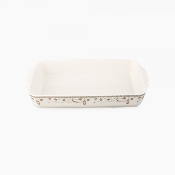 Rosa / Porcelain ( Farha Large Rectangular Oven Dish 37 cm )