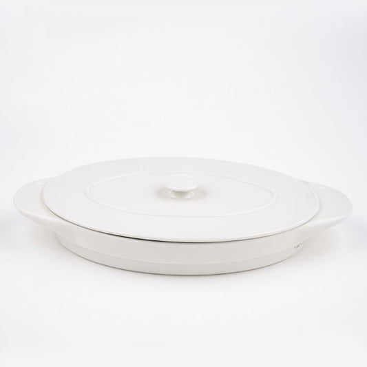 Rosa / Porcelain ( Large oval Oven Dish w/Lid 38 cm )