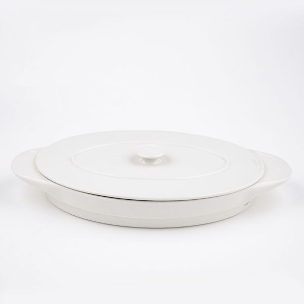 Rosa / Porcelain ( Large oval Oven Dish w/Lid 38 cm )