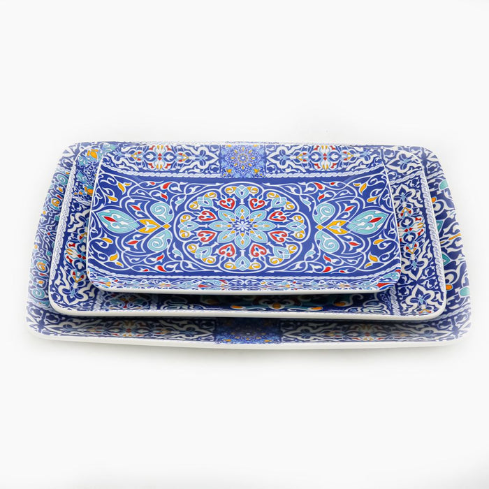 Rosa / Porcelain ( Khayameya Blue Carpaccio Trays Set 3 PCS )