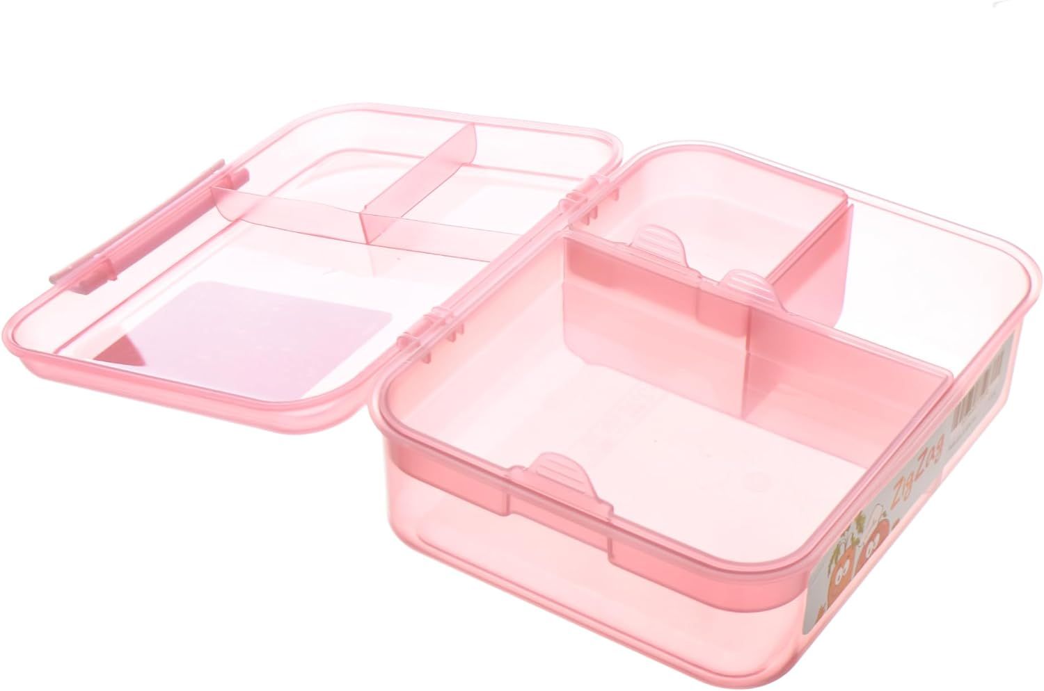 Plastic ZigZag Lunch Box - 1.65 Liter - Pink
