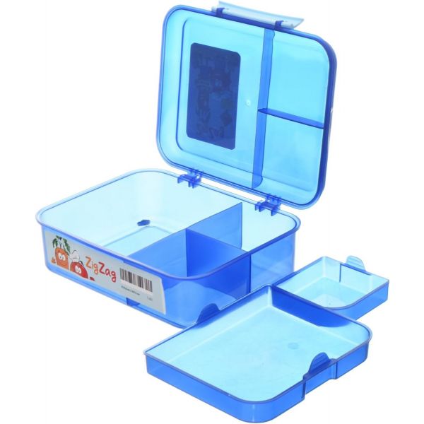 Plastic ZigZag Lunch Box - 1.65 Liter - Dark blue