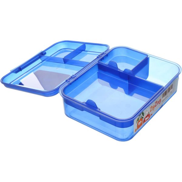 Plastic ZigZag Lunch Box - 1.65 Liter - Dark blue