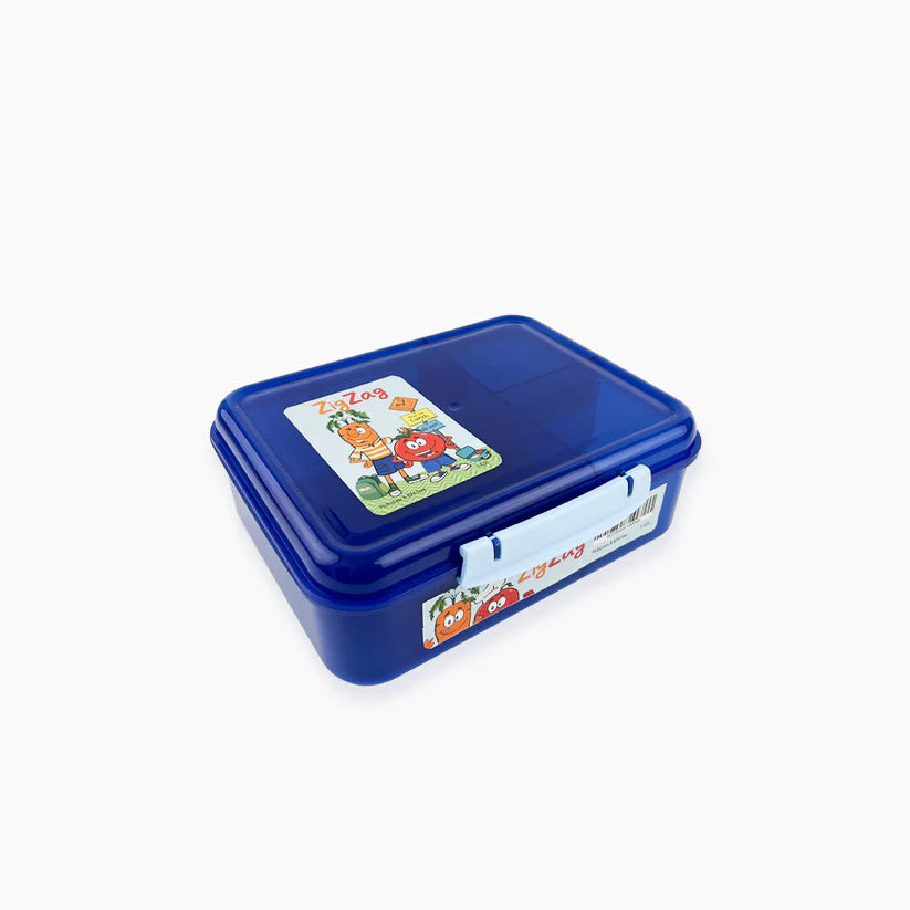 Plastic ZigZag Lunch Box - 1.65 Liter - Dark blue