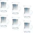 Fade 6-piece tea glass set with handle