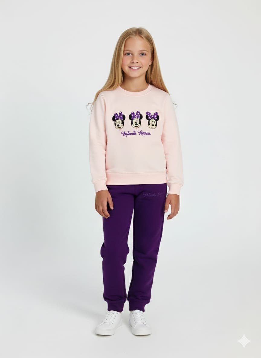 MINNIE FACES R NECK PAJAMA