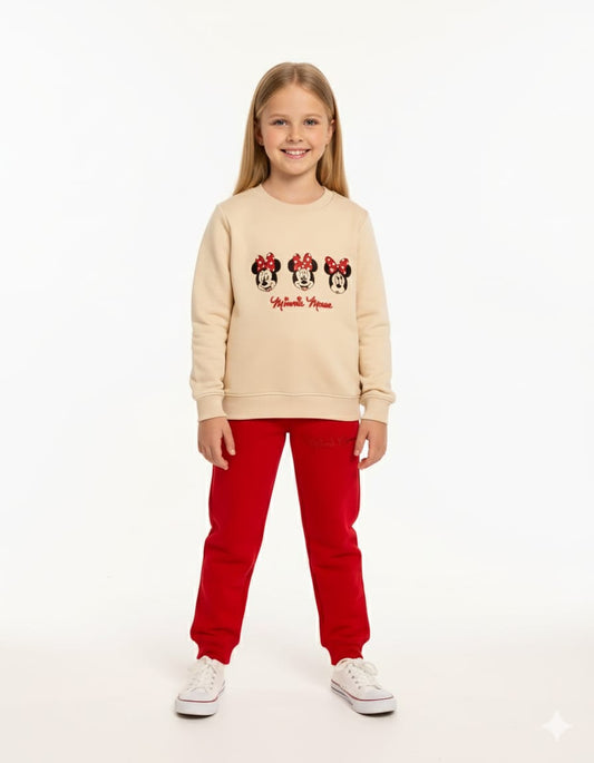 MINNIE FACES R NECK PAJAMA