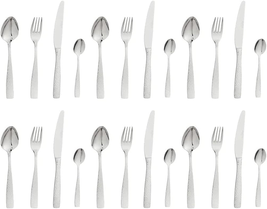 Neoflam Stainless Steel Cutlery Set with Bubble Shaped Pattern, 24 Pieces