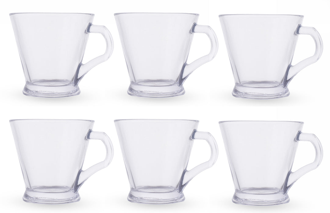 6pcs cone glass mug