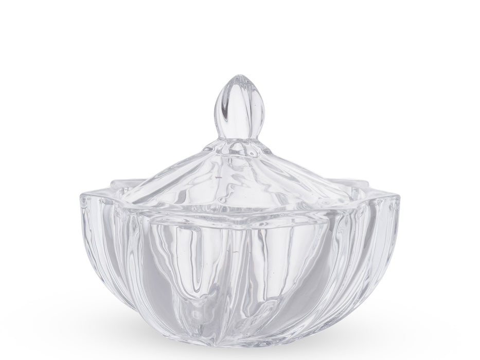 Glass sugar bowl