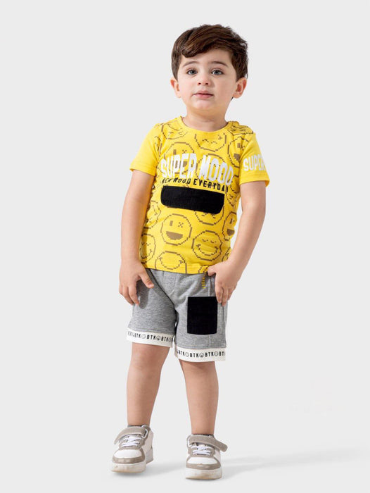 SUPER MOOD Boys' pajamas, half sleeves, shorts