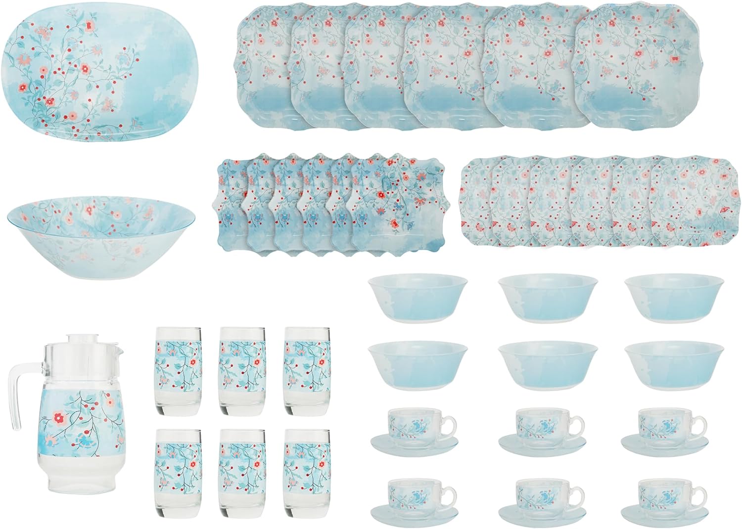 " Luminarc Triomphe Jardin Verde 46-Piece Dinner Set "