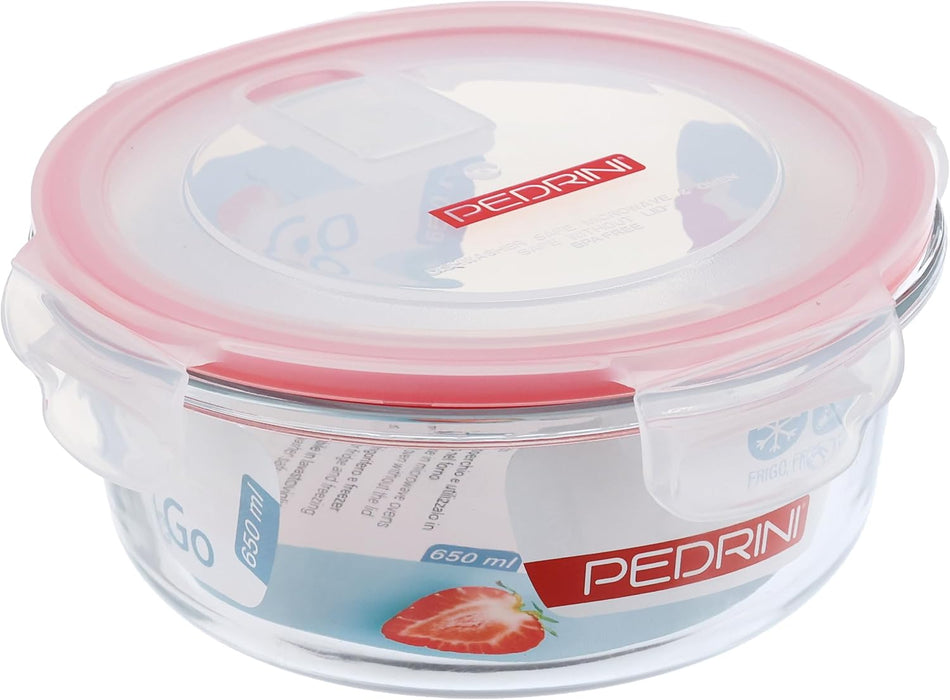 Rounded Size Glass Food Container, 950Ml