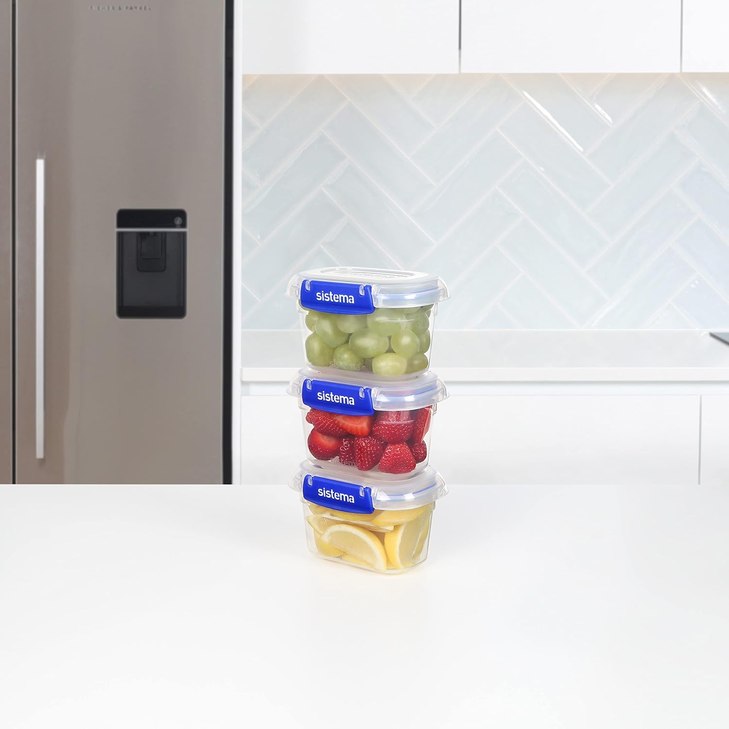 " Sistema Klip It Plus Polypropylene Container, Rectangular, 400 ml  "