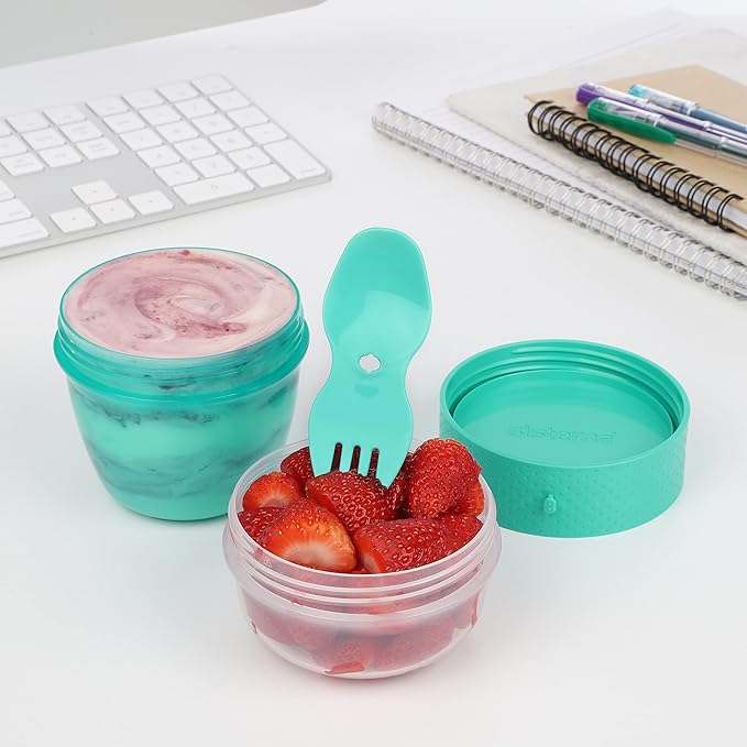 " Sistema Snack Capsule To Go | with 2 Compartments & spork | 515 ml | "