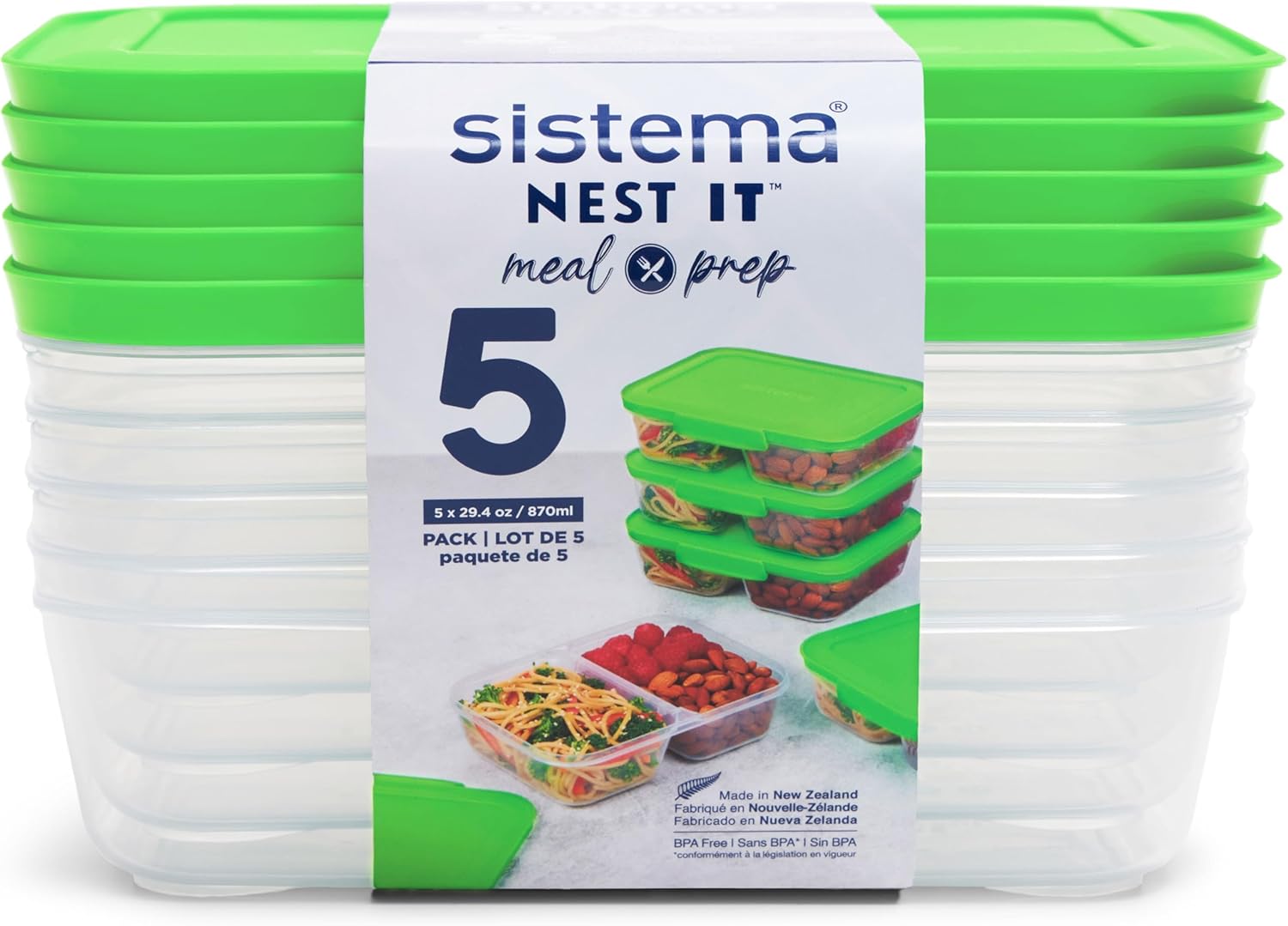 " Sistema/Plastic (Nest It storage boxes 5 pcs 870 ml) "