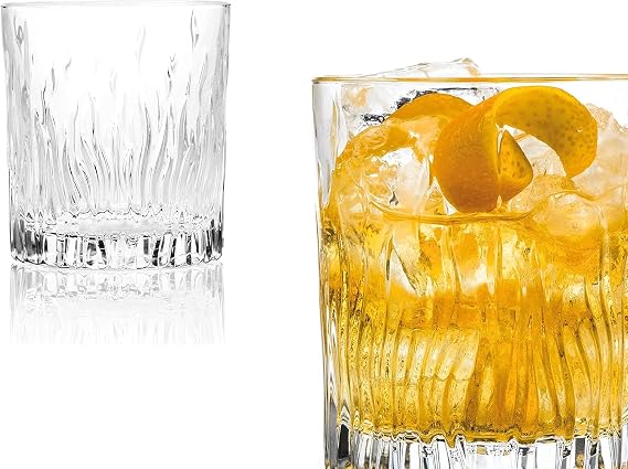 Fire Glass Cup Set of 6 – 240 ml – Modern Flame Style