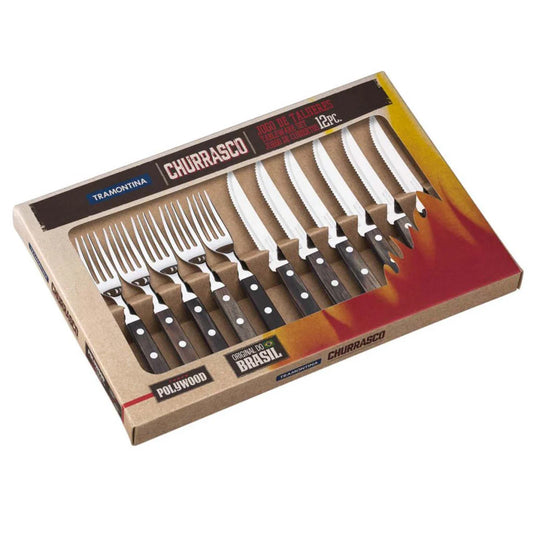 Tramontina Stainless Steel POLYWOOD 12 PC. BARBECUE SET G