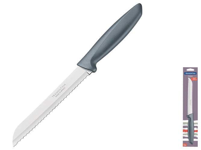 TRAMONTINA. STAINLESS STEEL BREAD KNIFE 7" PLENUS - Hussein Youssef