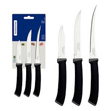 TRAMONTINA FELICE طقم سكينة set of stainless steel knives with wooden handles, showcasing the elegant design and craftsmanship.