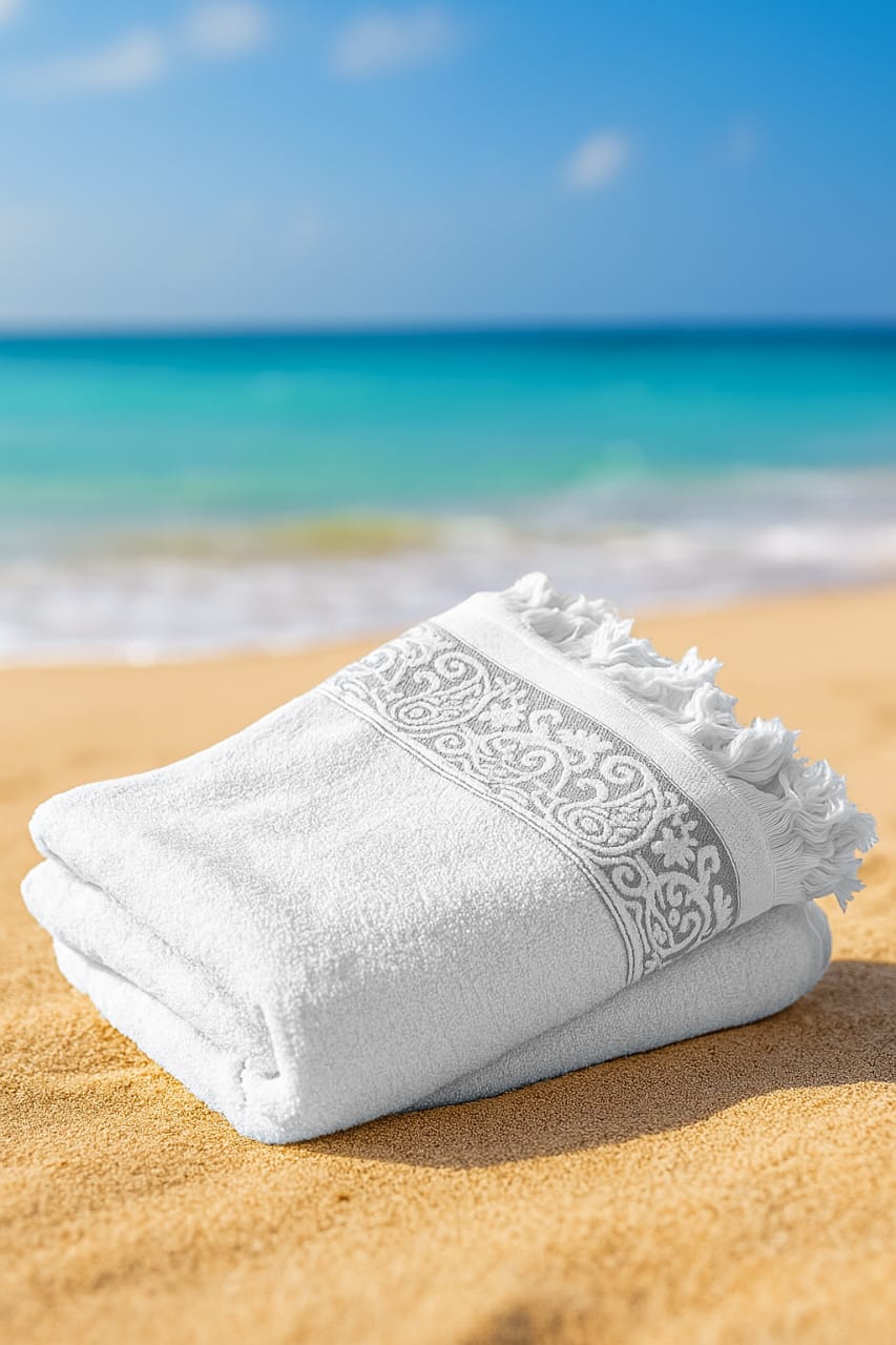 منشفة استحمام جاكار  - قطن 100*50 - Hussein Youssef