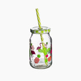 Cerve/Glass ( Guatemala Jar with lid + straw 450 ml )