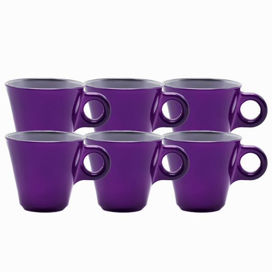 Cerve/Glass ( Metal Pink set of 6 Coffee cup 80 ml )