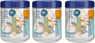 Cerve ALMA طقم برطمان set with multiple glass jars for storage, featuring lids and a sleek modern design.