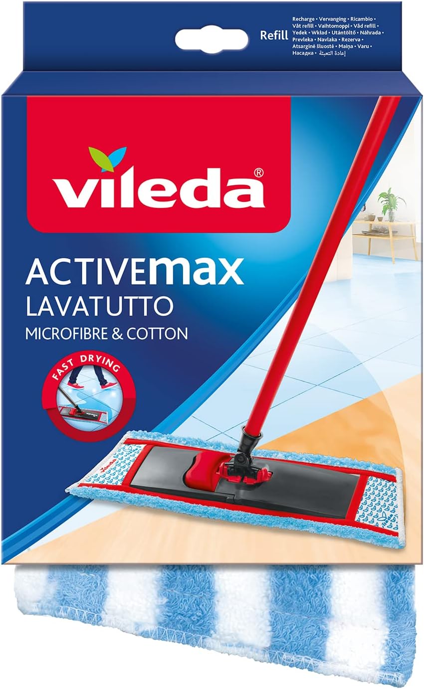 Vileda Active Max mop wiper replacement, cotton, wood, one size