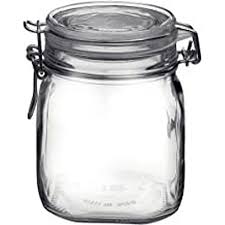 Bormioli FIDO glass jar with metal clip lid, airtight storage container for kitchen use