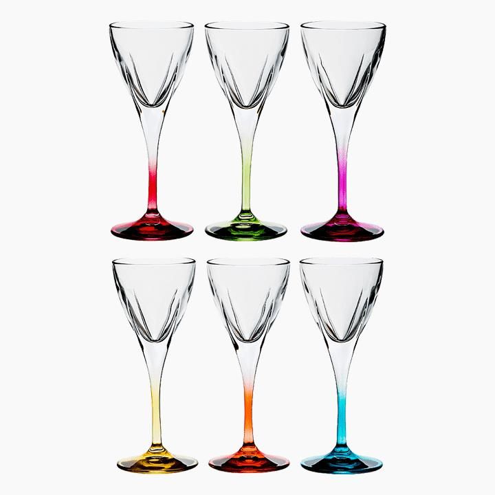 Fusion Set of 6 Goblets 250 ml Colored