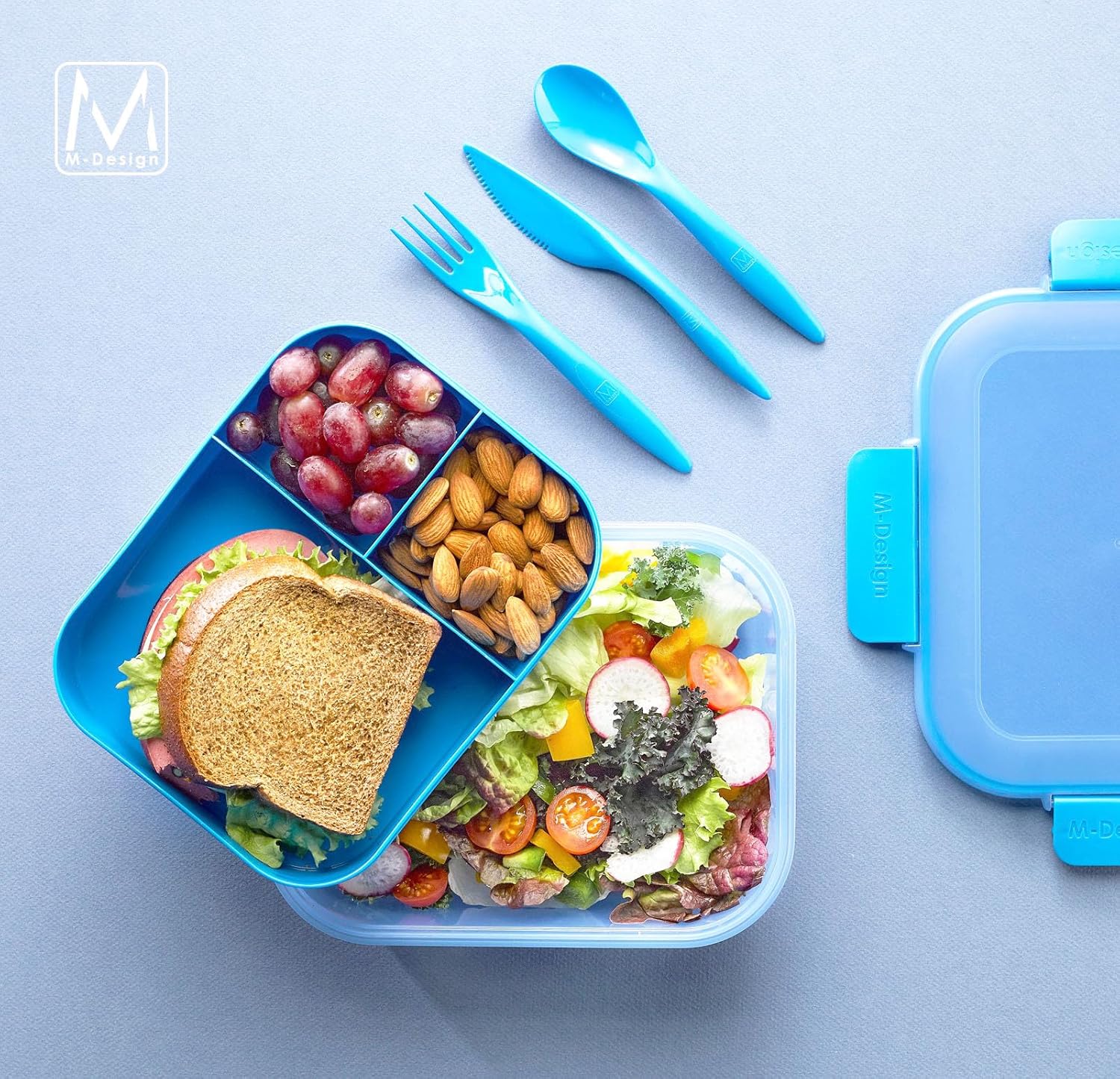 " M-Design Lunch Set - 1.6L Box, 650ml Water Bottle & 3pc"